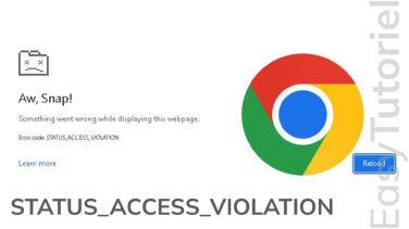 erreur chrome STATUS ACCESS VIOLATION