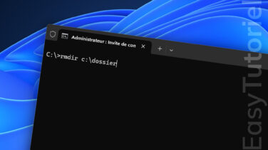 supprimer dossier non vide cmd commande
