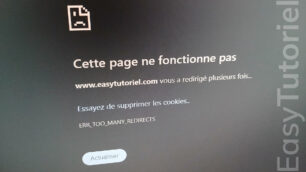 erreur chrome err too many redirects solution