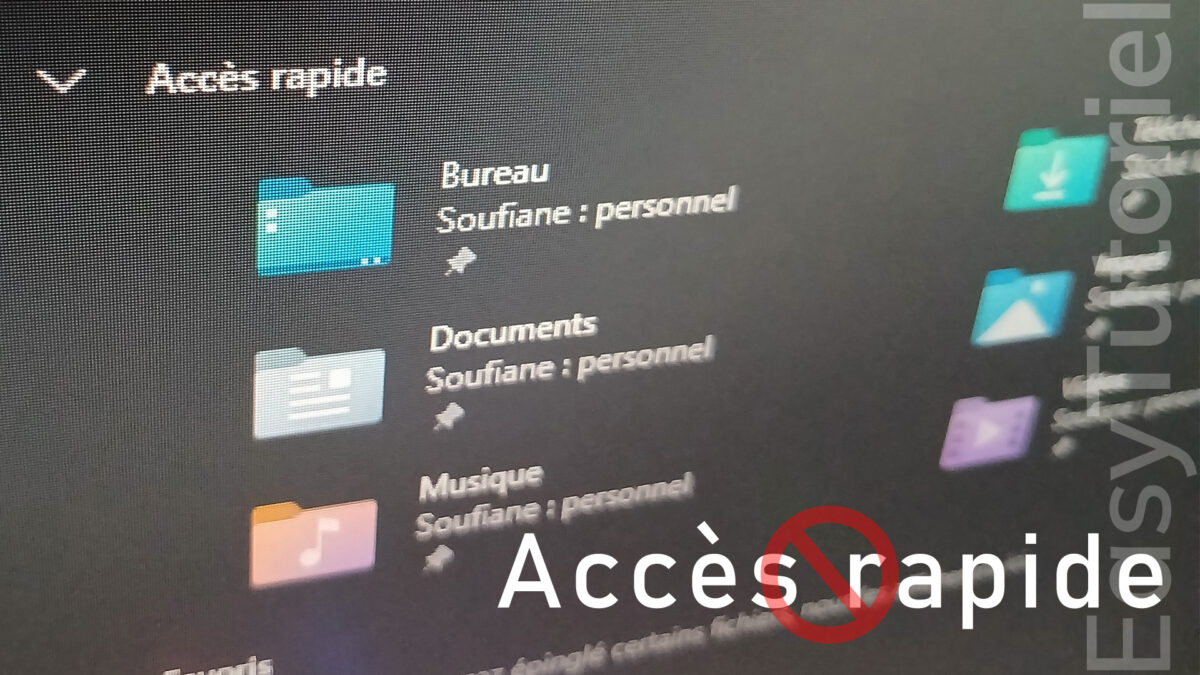 supprimer acces rapide windows 11
