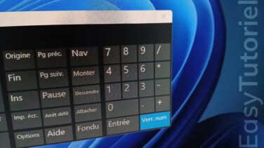 activer pave numerique dans clavier visuel windows