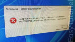 erreur 0xc000007b windows application logiciel solution