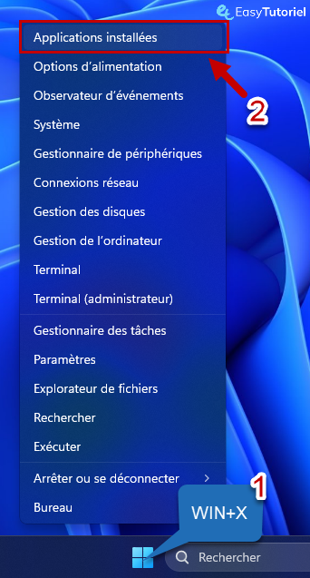 applications installes win