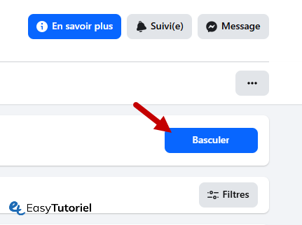 basculer admin page facebook