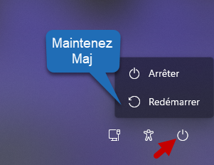 maj redemarrer