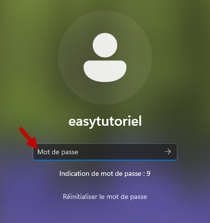 mot de passe compte local