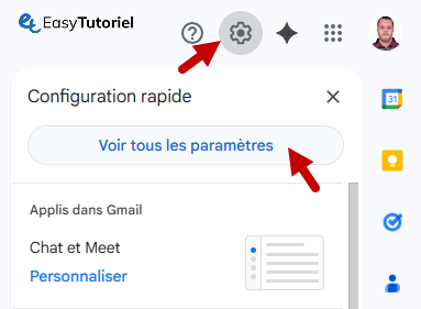 parametres voir tous les parametres gmail