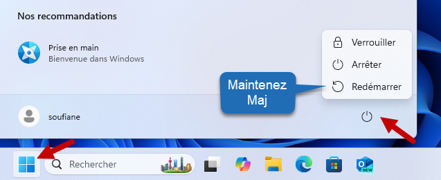 redemarrer maj