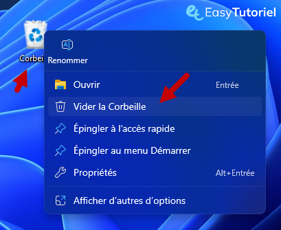 vider la corbeille