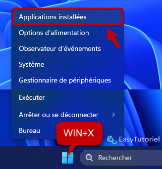 win x applications installees