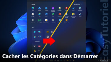 desactiver cacher categories menu demarrer windows 11
