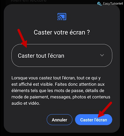 caster tout l ecran
