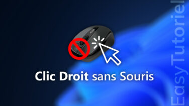 clic droit sans souris windows 11