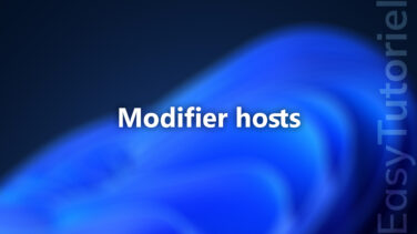 modifier fichier hosts windows 11