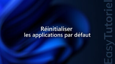 reinitialiser les applications par defaut win11